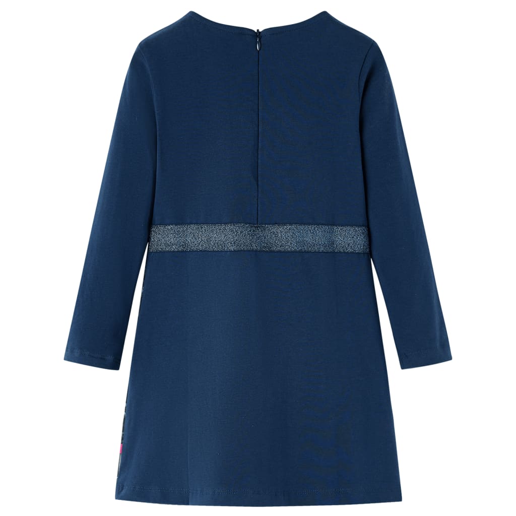 Kinderkleid mit Langen Ärmeln Marineblau 104