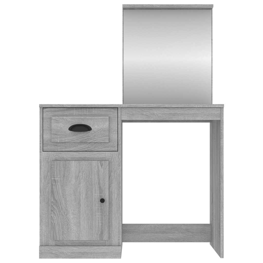 Schminktisch mit Spiegel Weiß 90x50x132,5 cm Holzwerkstoff