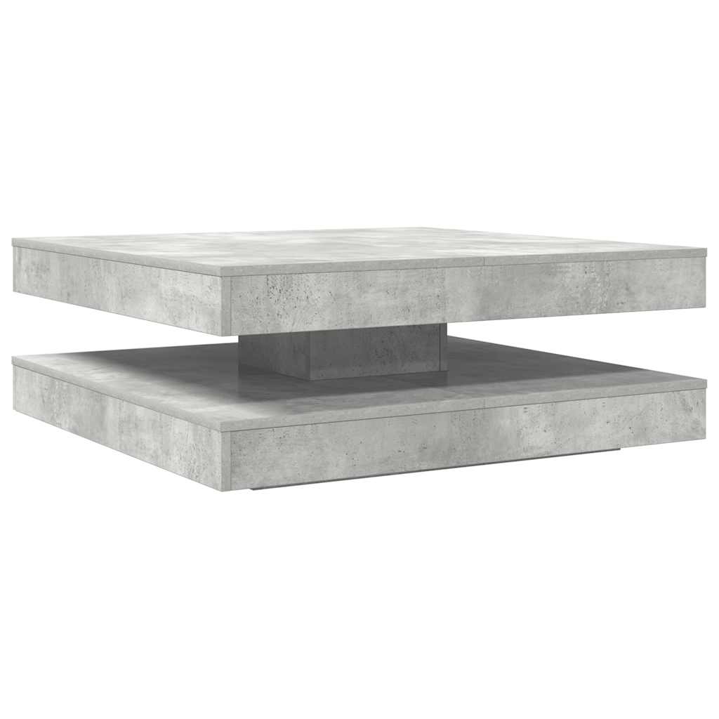 Couchtisch 360-Grad Drehbar Weiß 90x90x34,5 cm