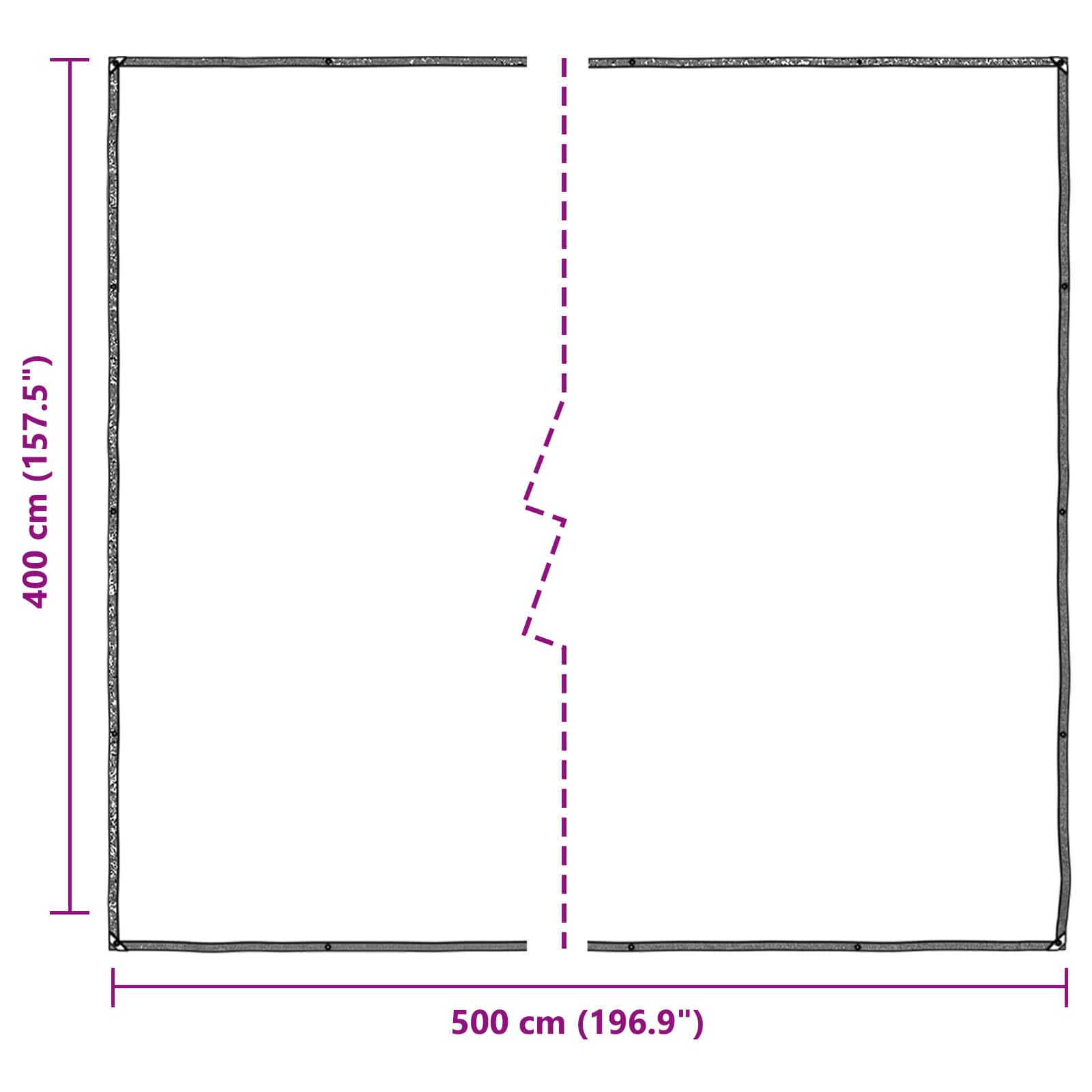 Pflanzenabdeckung mit Ösen 1x3 m Polyethylen