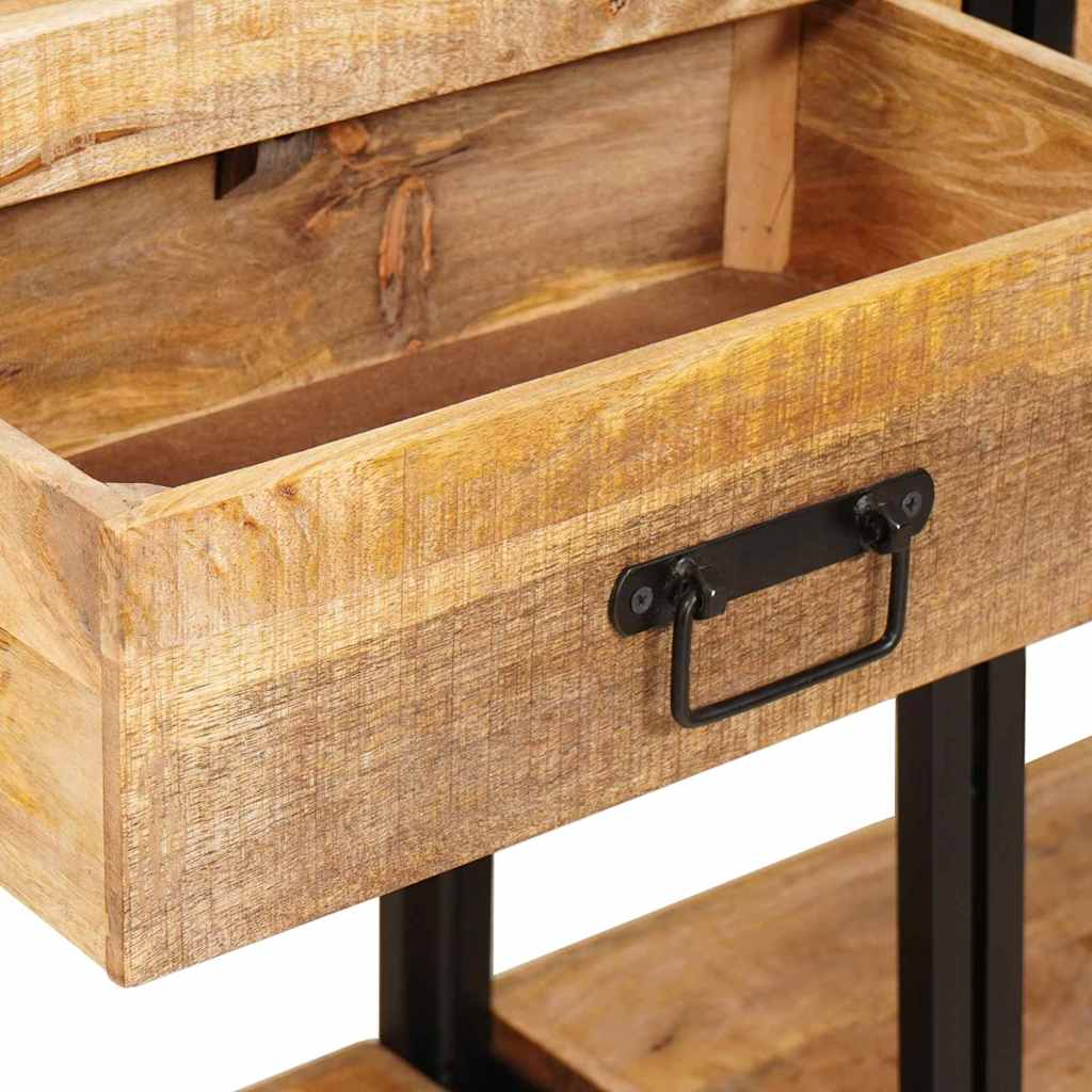 Konsolen-Tische 2 pcs Braun 161 x 33 x 75 cm Massivholz Mango