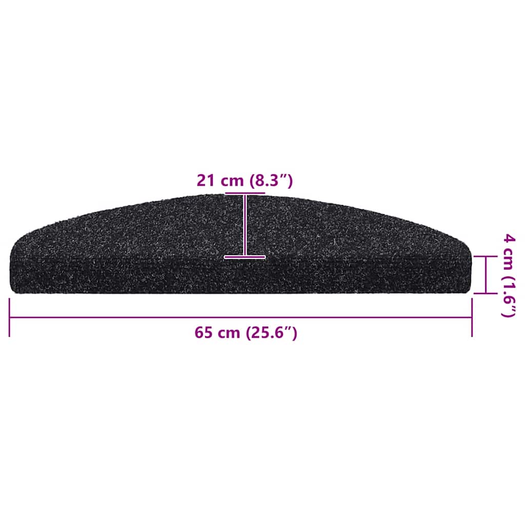 Stufenmatten Selbstklebend 15 Stk. 56x17x3 cm Hellbraun Halbrund