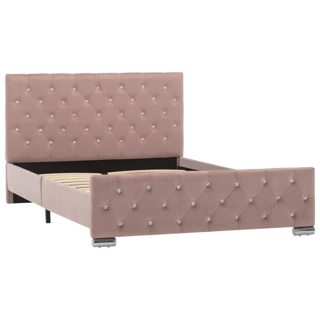 Bettgestell Grau Samt 120x200 cm