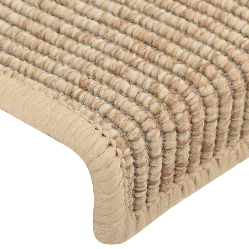 Stufenmatten 15 Stk. 65x21x4 cm Dunkelbeige Rechteckiger Rand