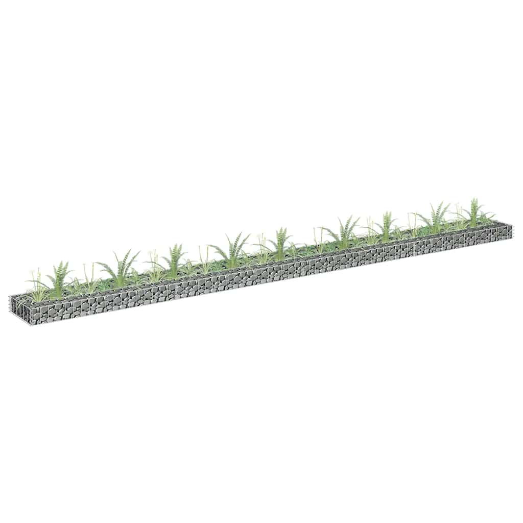 Gabionen-Hochbeet Verzinkter Stahl 90x30x10 cm