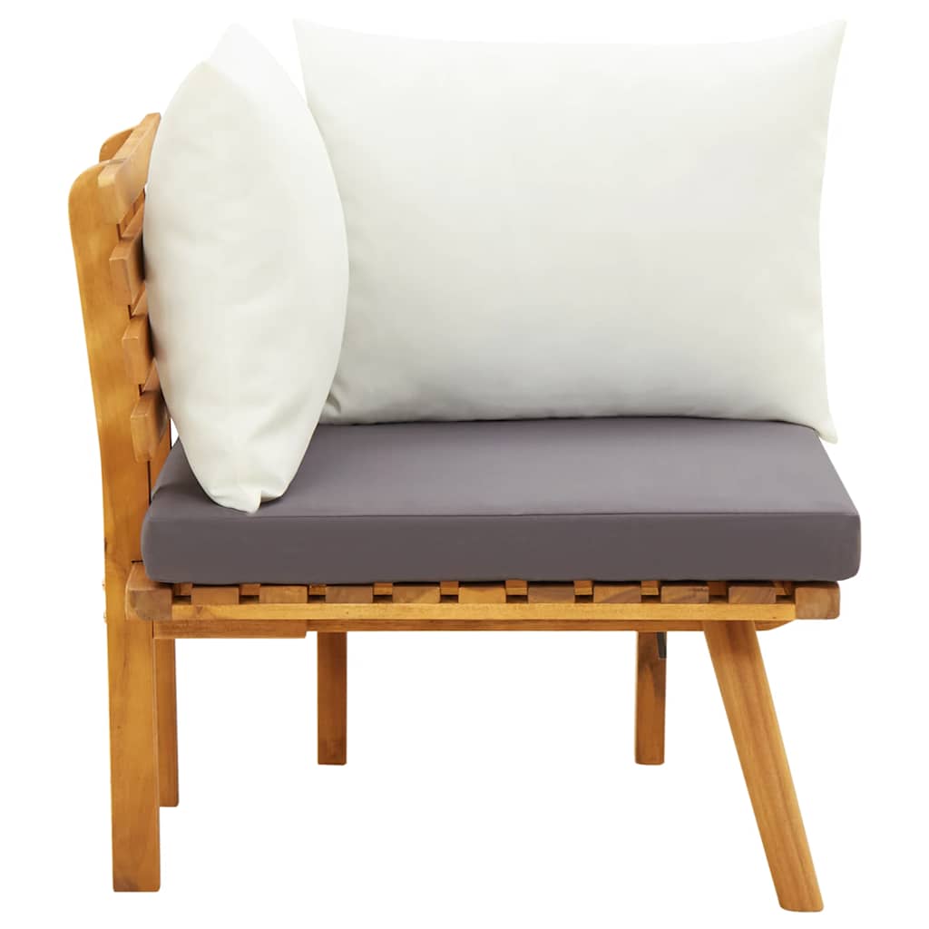 2-Sitzer-Gartensofa mit Kissen Massivholz Akazie