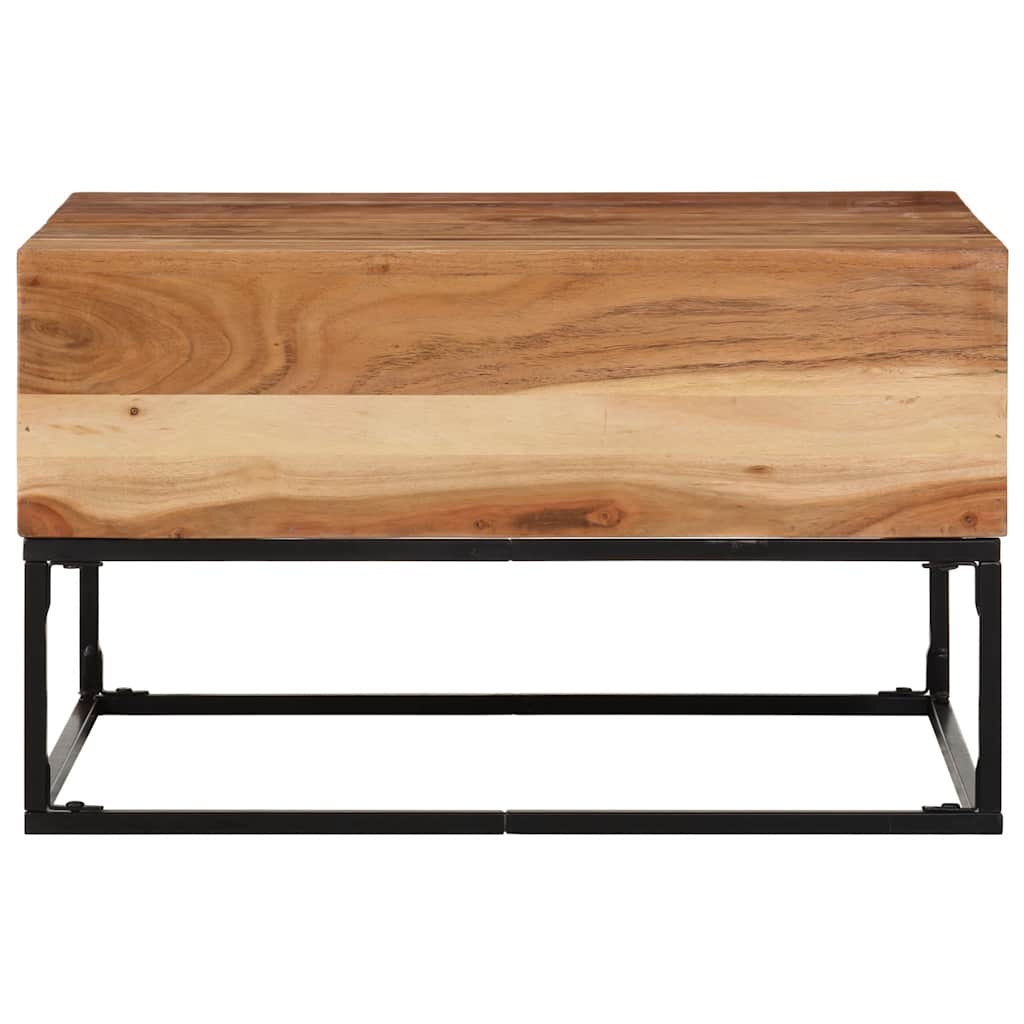 Couchtisch 68x68x41 cm Raues Mangoholz