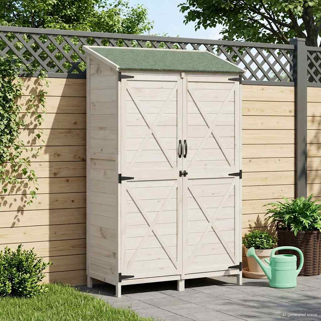Gartenschuppen Natur 59,5 x 56 x 113,5 cm Massivholz aus Fichte