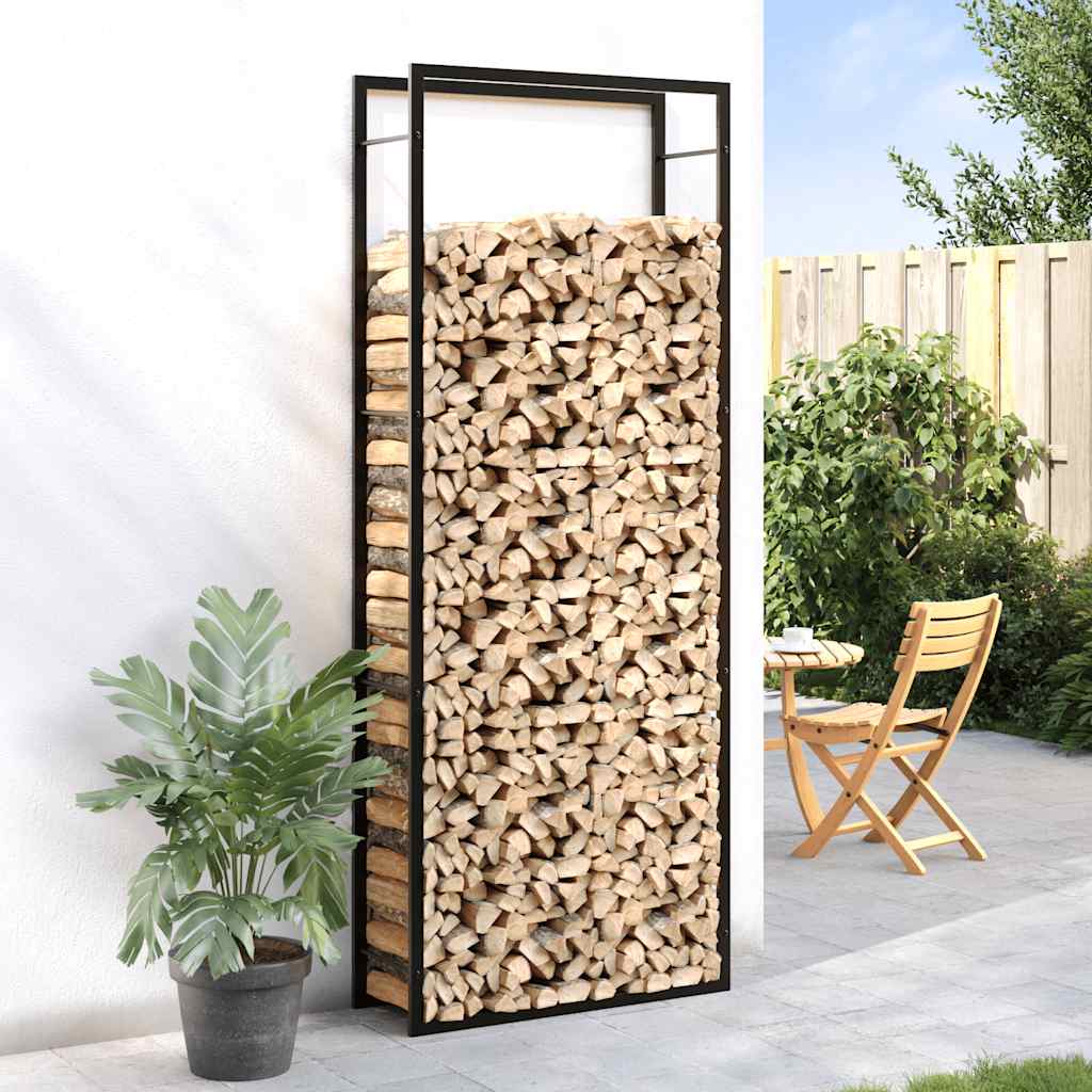 Brennholzregal 50x28x94 cm Edelstahl