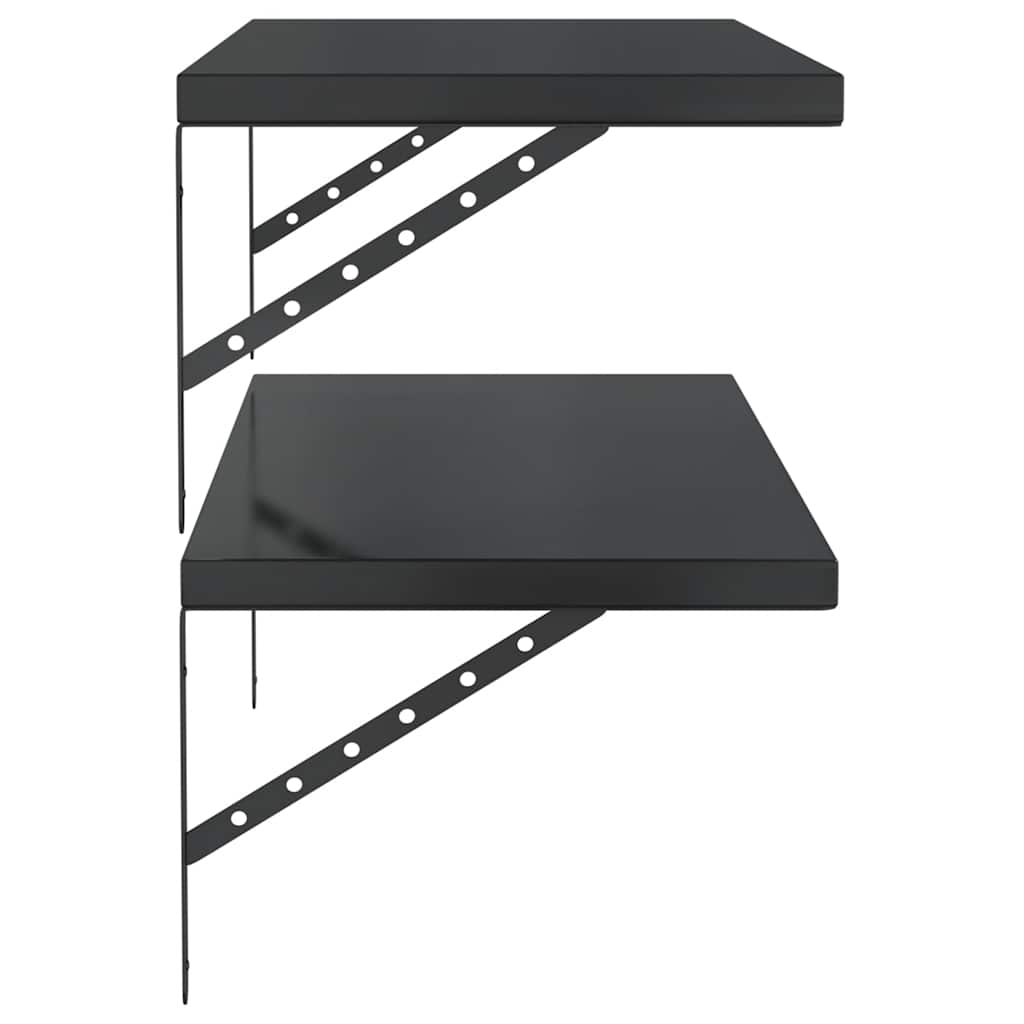 Wandregale 2 Stk. 100x40 cm Silbern Edelstahl