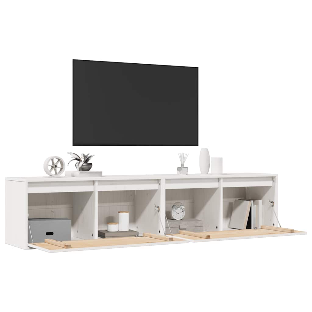 Wandschrank 80x30x35 cm Massivholz Kiefer