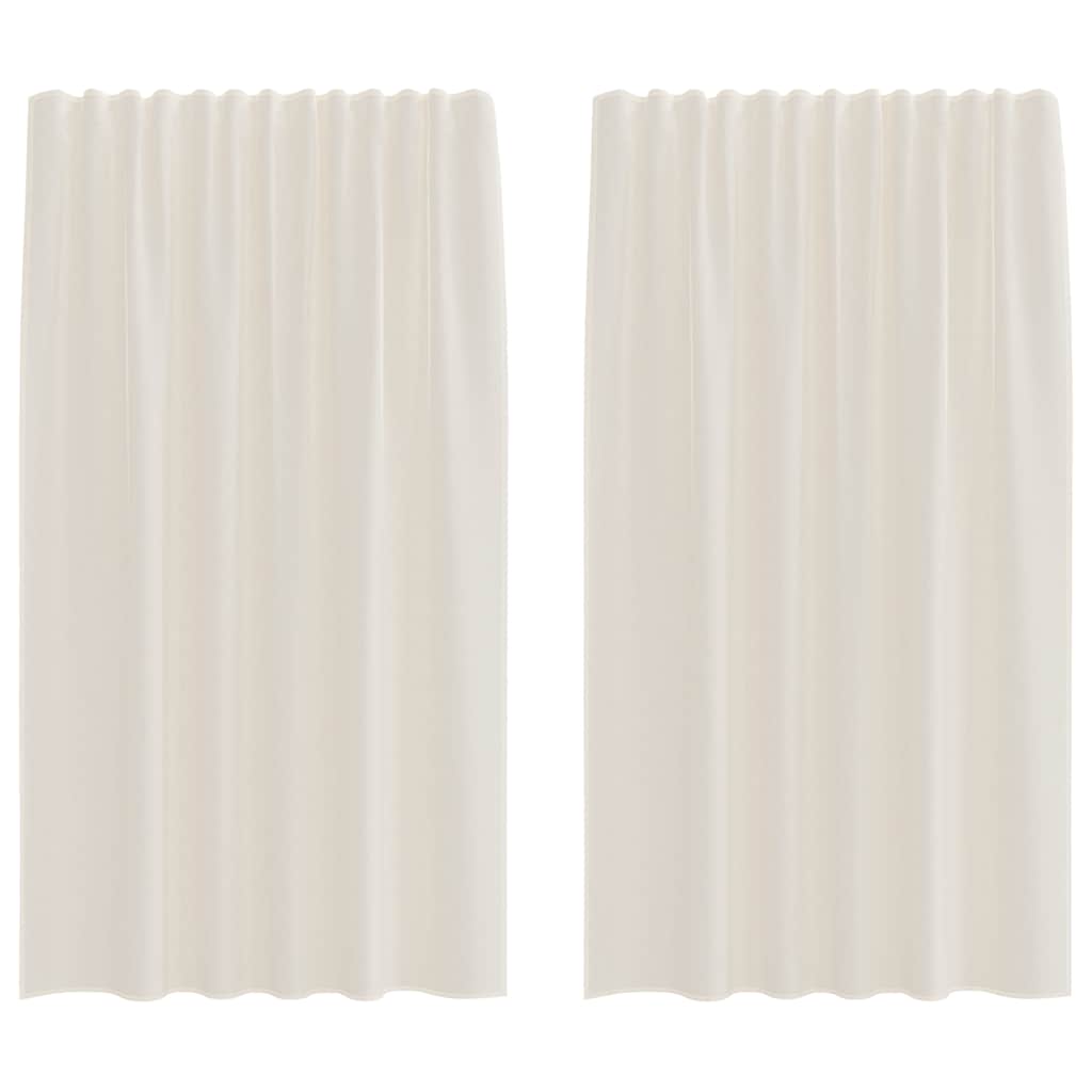 Voile Vorhänge mit Ösen 2 Stk. Apfelgrün 140x140 cm