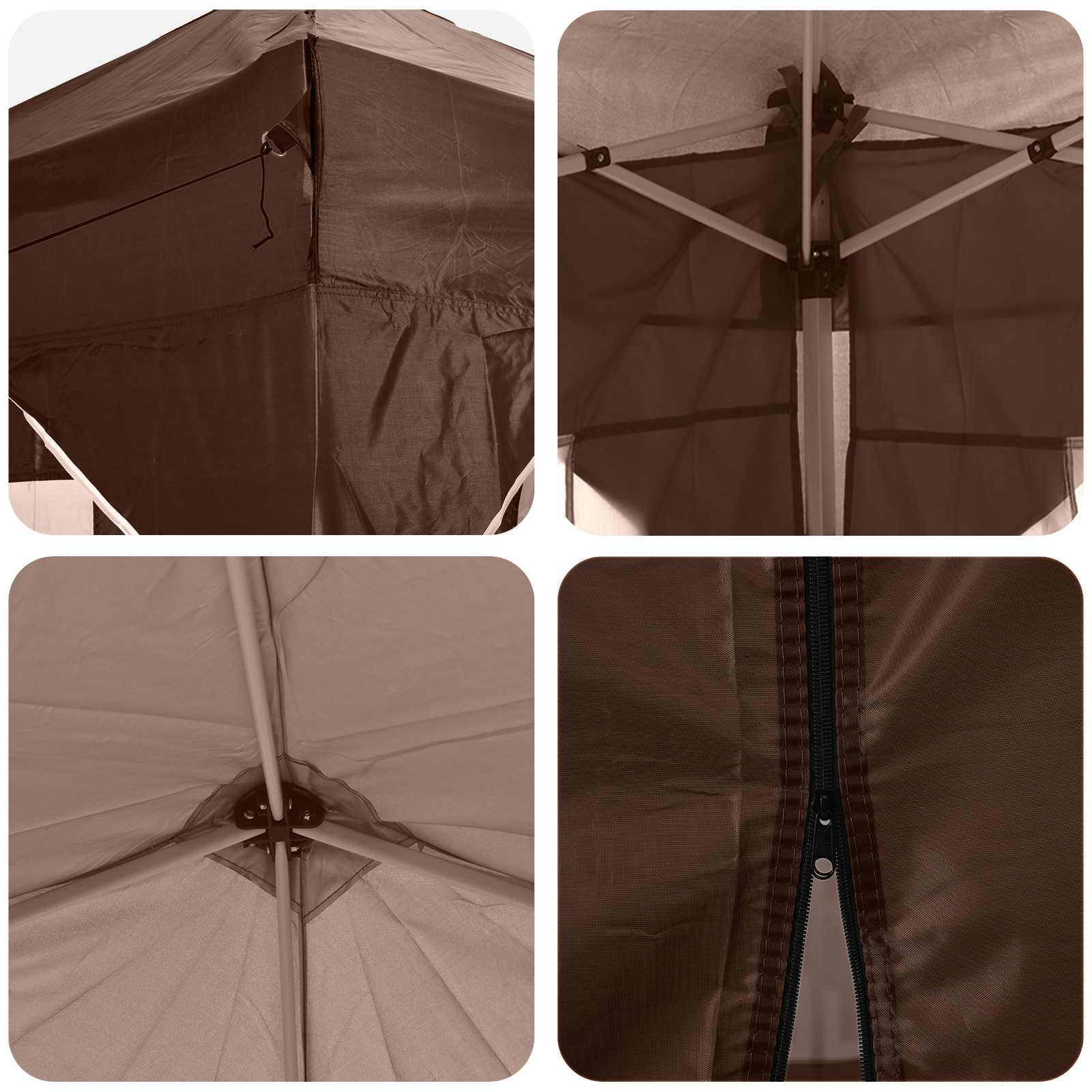 Pop-up Partyzelt 575 x 288 x 245 cm Creme Oxford-Stoff