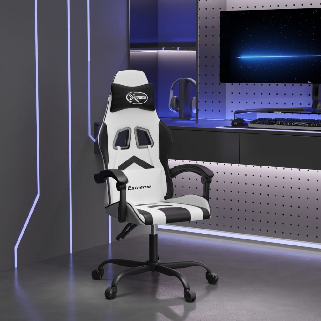 Gaming-Stuhl Schwarz und Golden Kunstleder