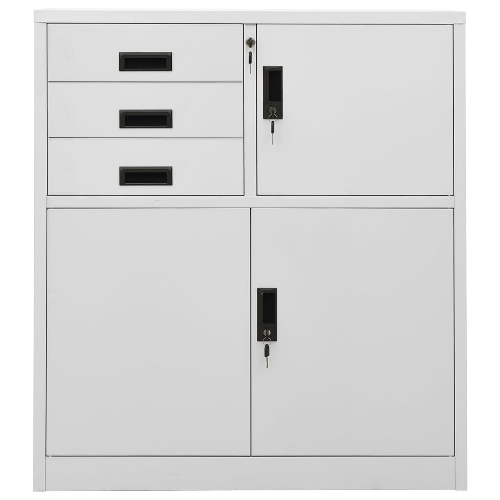Büroschrank mit Pflanzkasten Anthrazit 90x40x125 cm Stahl