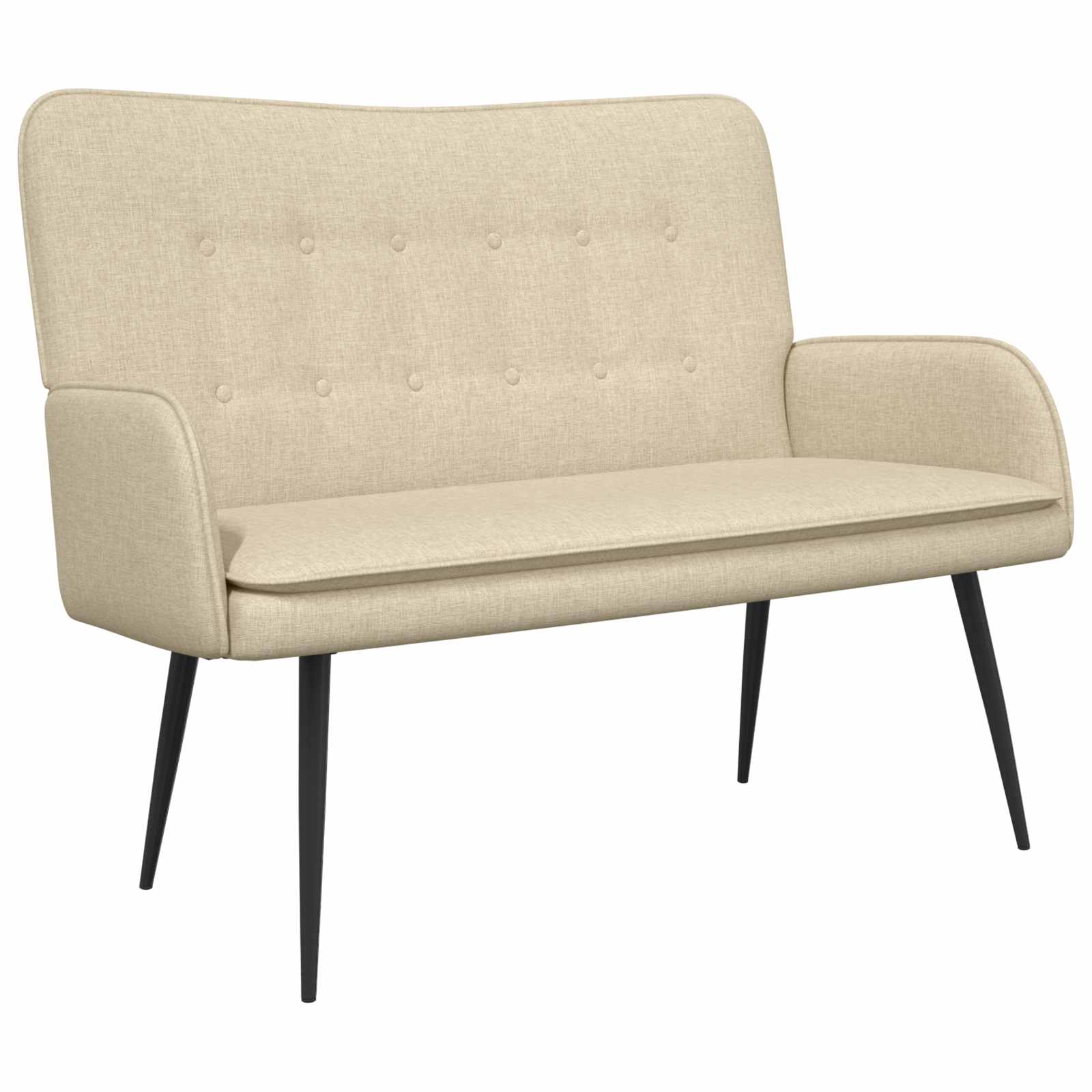 2-Sitzer Sofa Hellgrau 115 x 61 x 87 cm Stoff