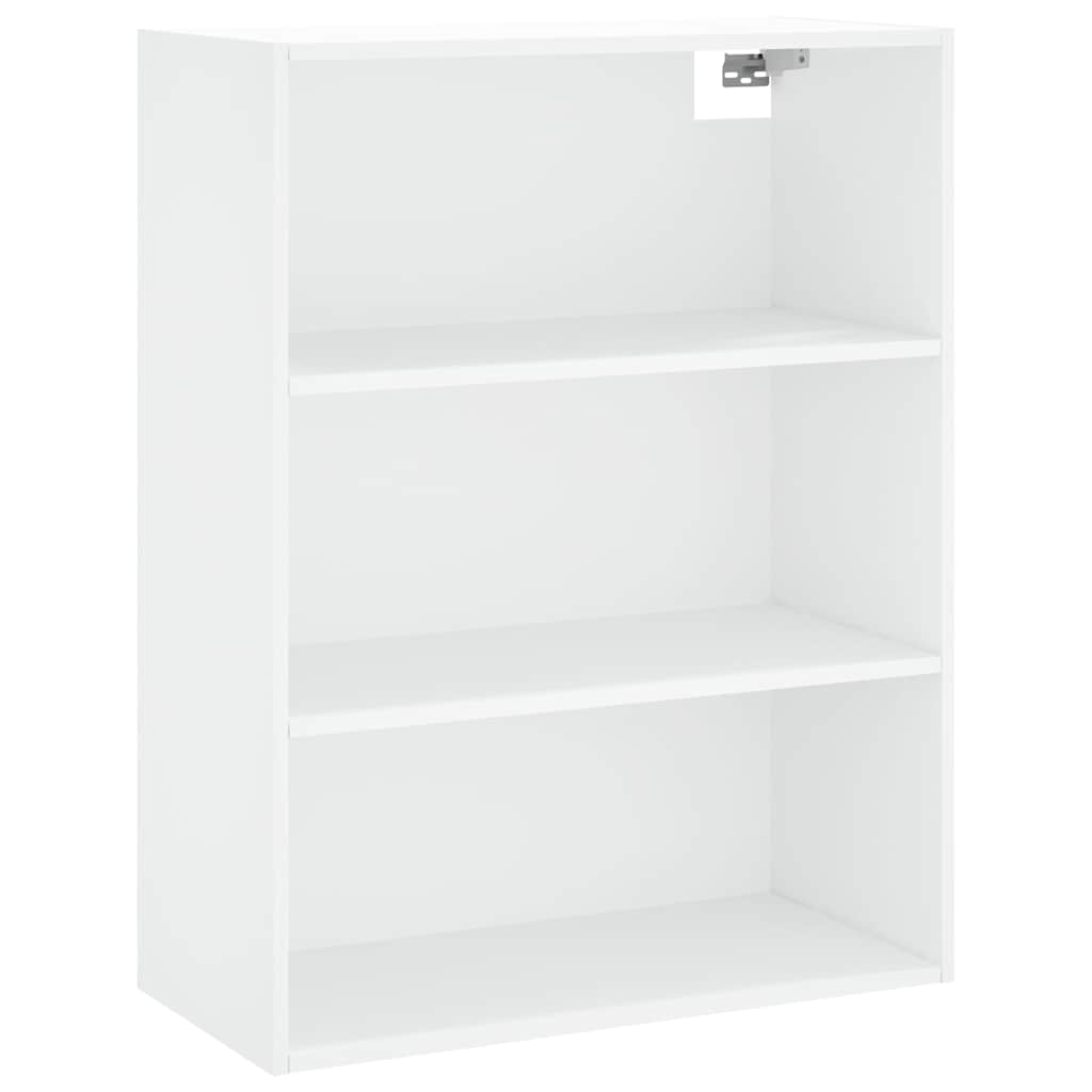 Highboard Hochglanz-Weiß 69,5x34x180 cm Holzwerkstoff