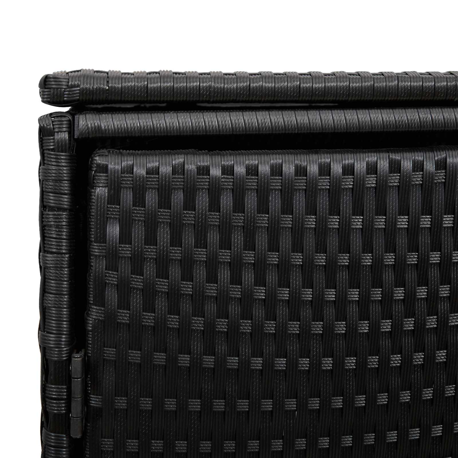Mülltonnenbox Schwarz 65 x 80 x 115 cm Polyethylen