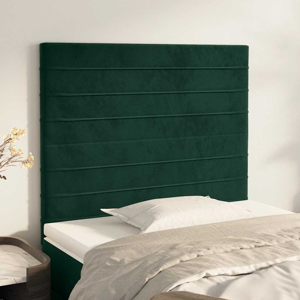 Kopfteil Hellgrau 80x5x118/128 cm Samt