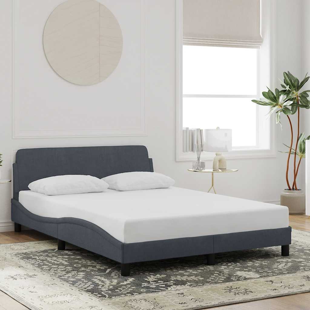 Bettgestell Dover Dunkelgrau 90x190 cm Samt