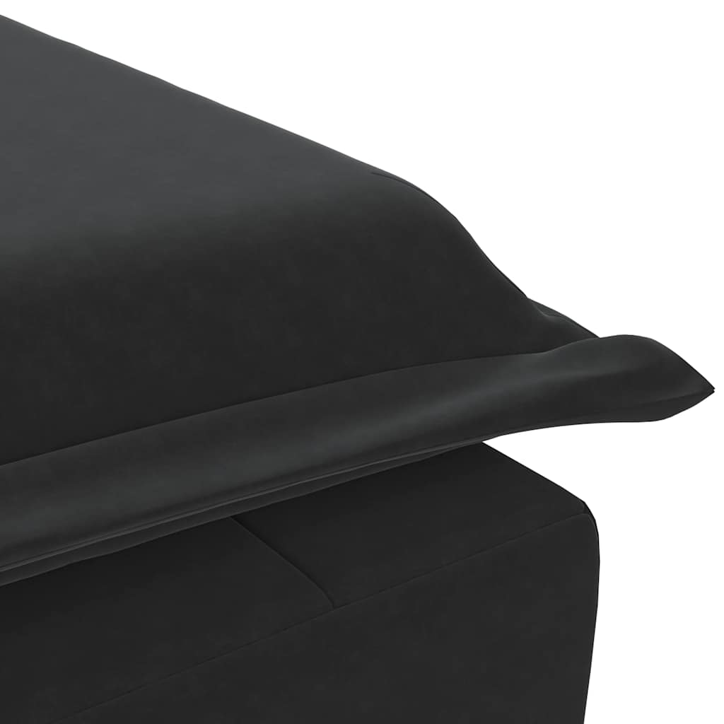 Massage-Chaiselongue mit Nackenrolle Hellgrau Samt
