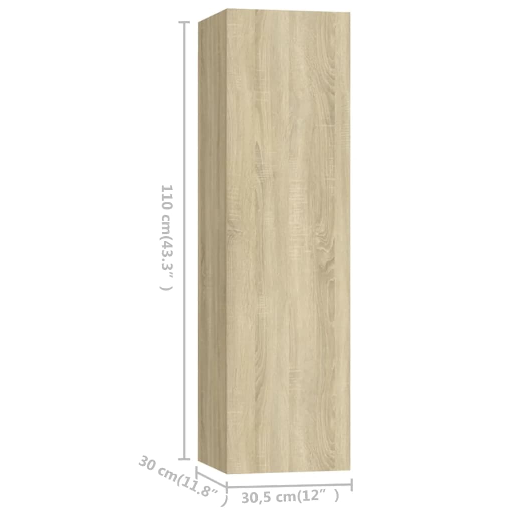 4-tlg. TV-Schrank-Set Weiß Holzwerkstoff