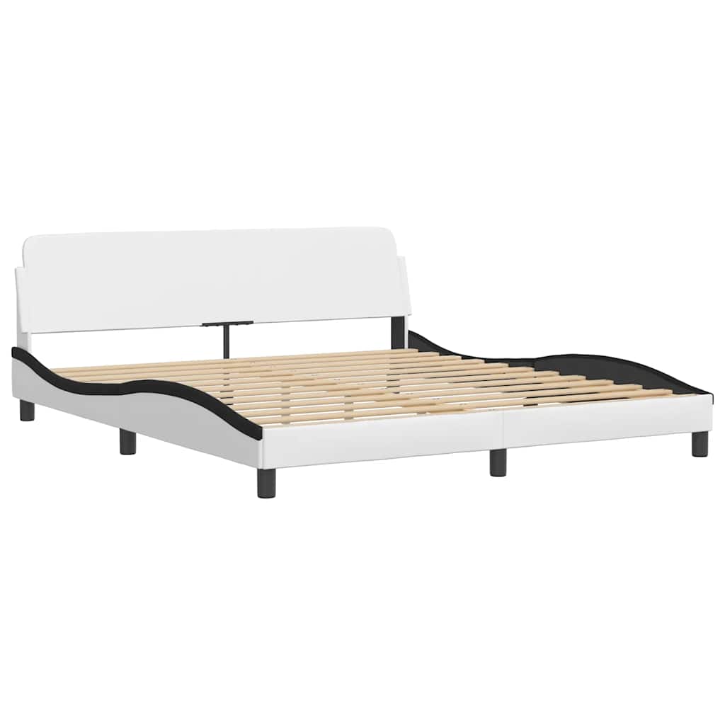 Bettgestell "Dover" Schwarz 80x200 cm Kunstleder