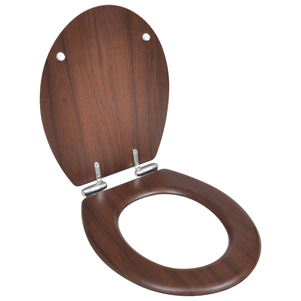 Toilettensitz MDF Deckel mit Absenkautomatik Design Weiß