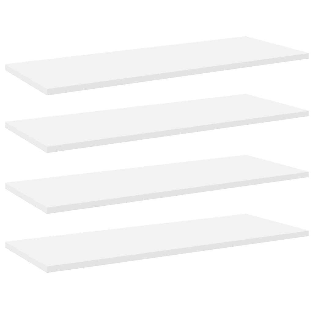 Bücherregal-Bretter 4 Stk. Weiß 40x10x1,5 cm Holzwerkstoff