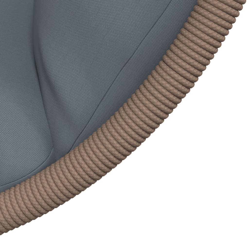 Hängesessel Ei-Design mit Ständer Anthrazit Rattan und Stahl