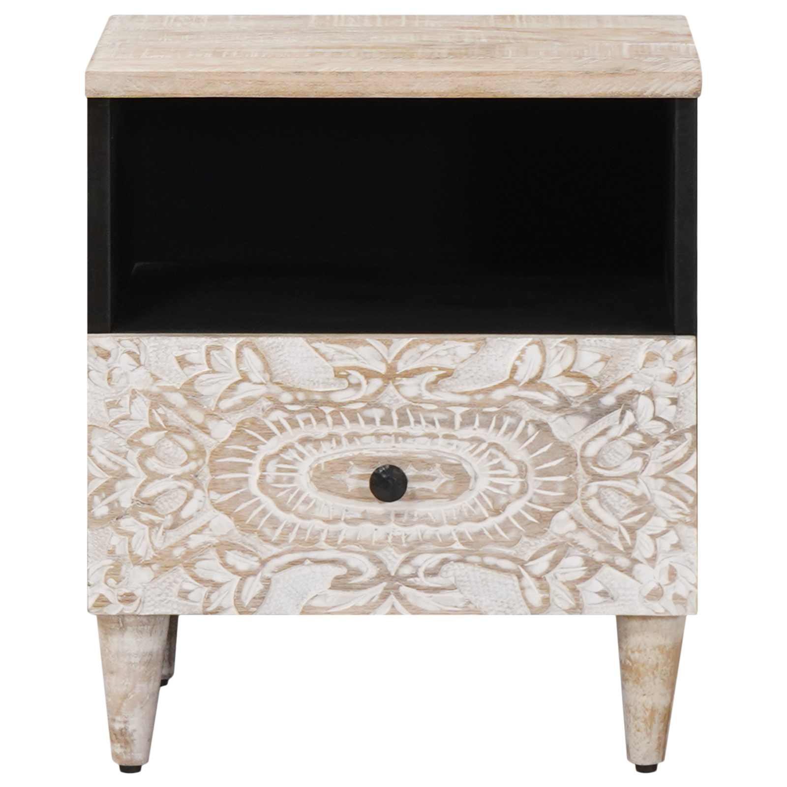 Bettkasten Braun 40 x 33 x 46 cm Massivholz Mango