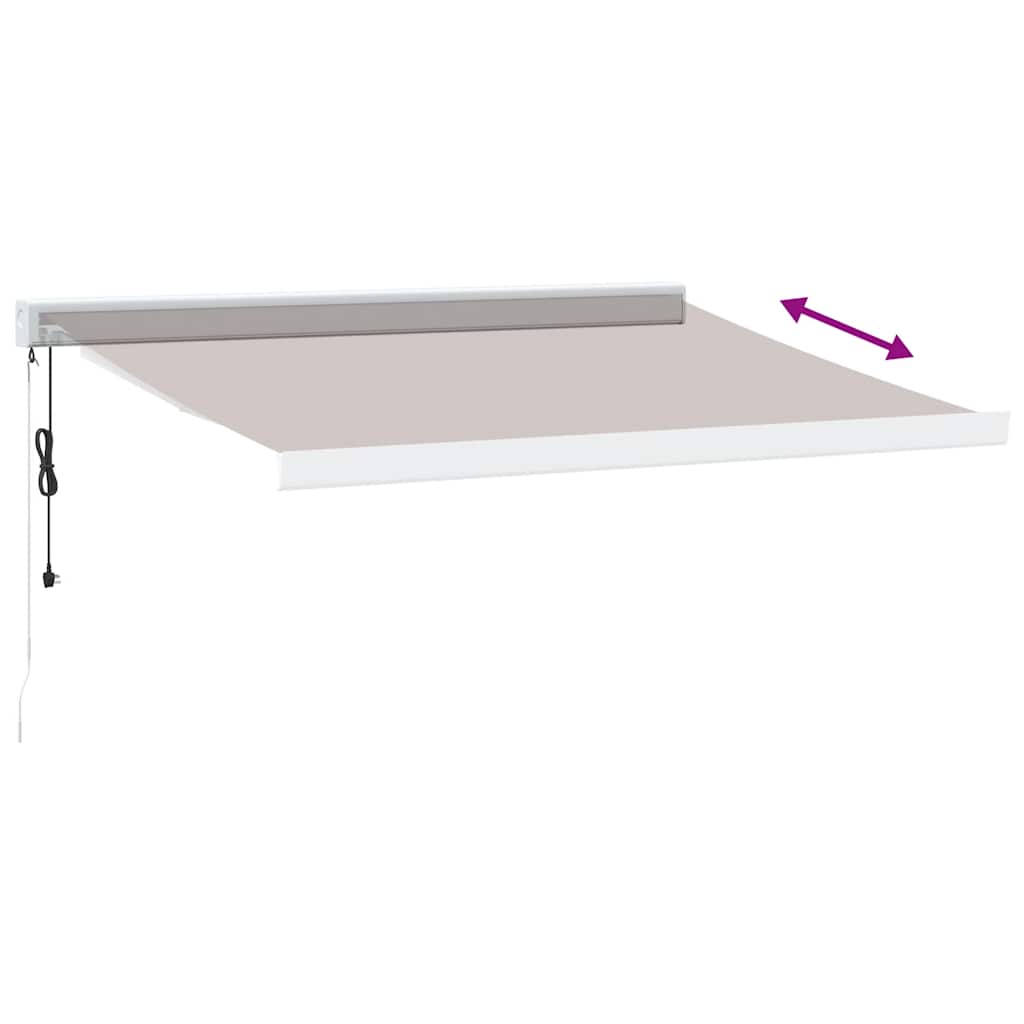 Markise Einziehbar Blau und Weiß 4x3 m Stoff und Aluminium