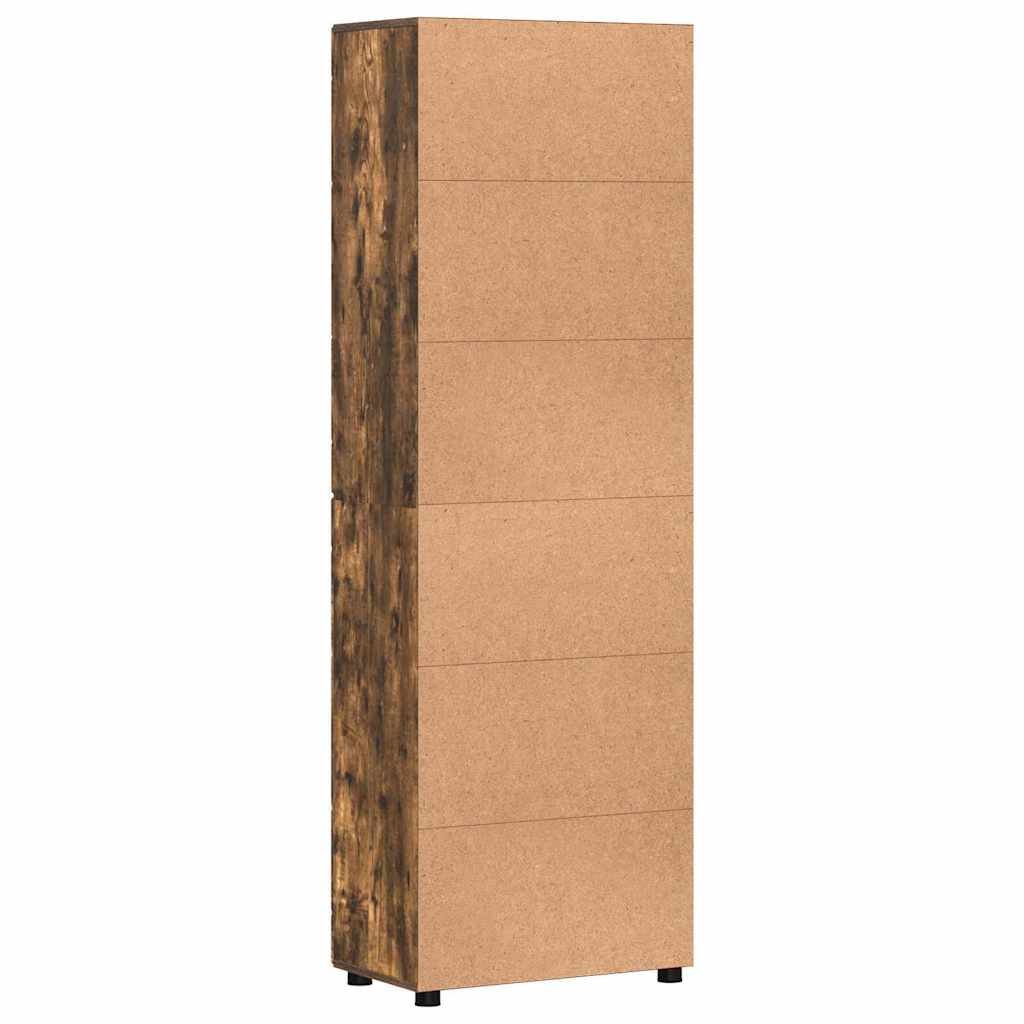 Highboard mit Regal FLORIN Weiß 60 x 35 x 182 cm Holzwerkstoff