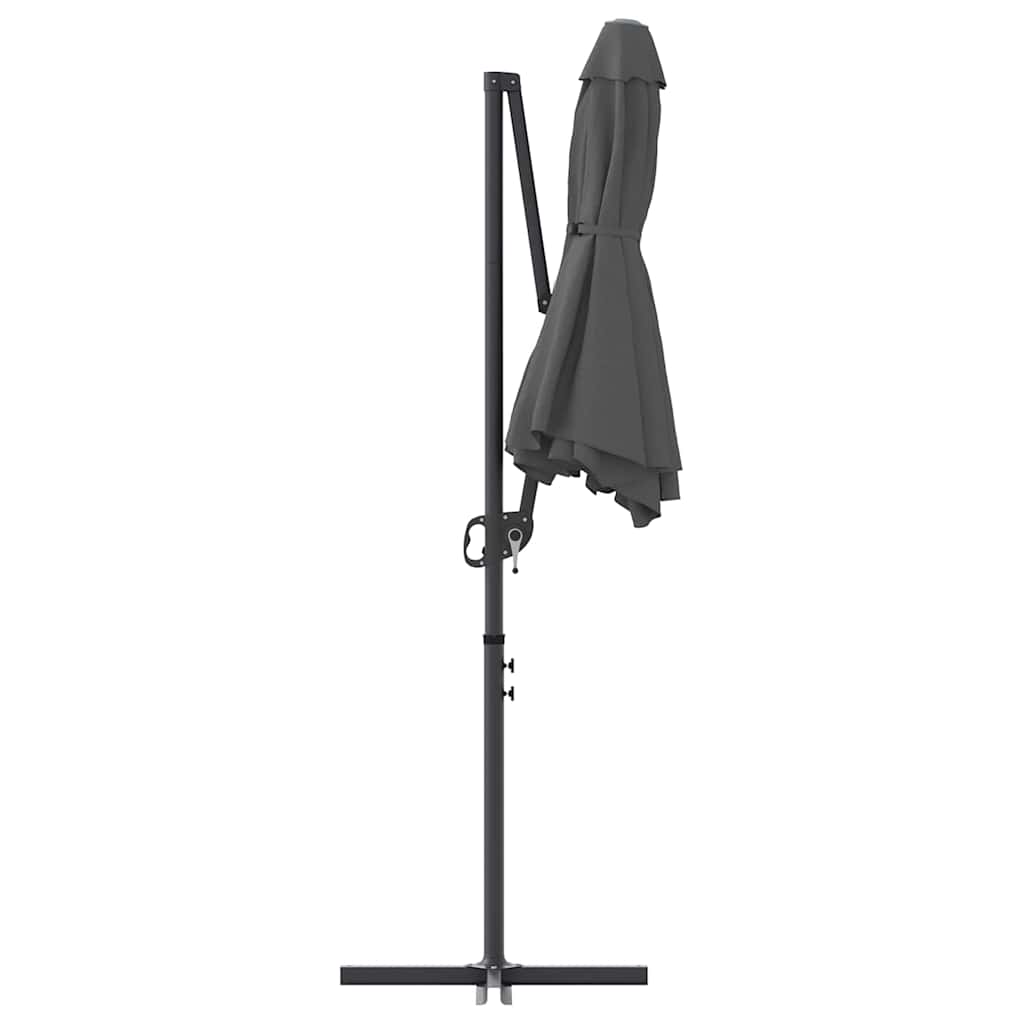 Sonnenschirm Sand 372 x 198 x 243 cm Polyester und Aluminium