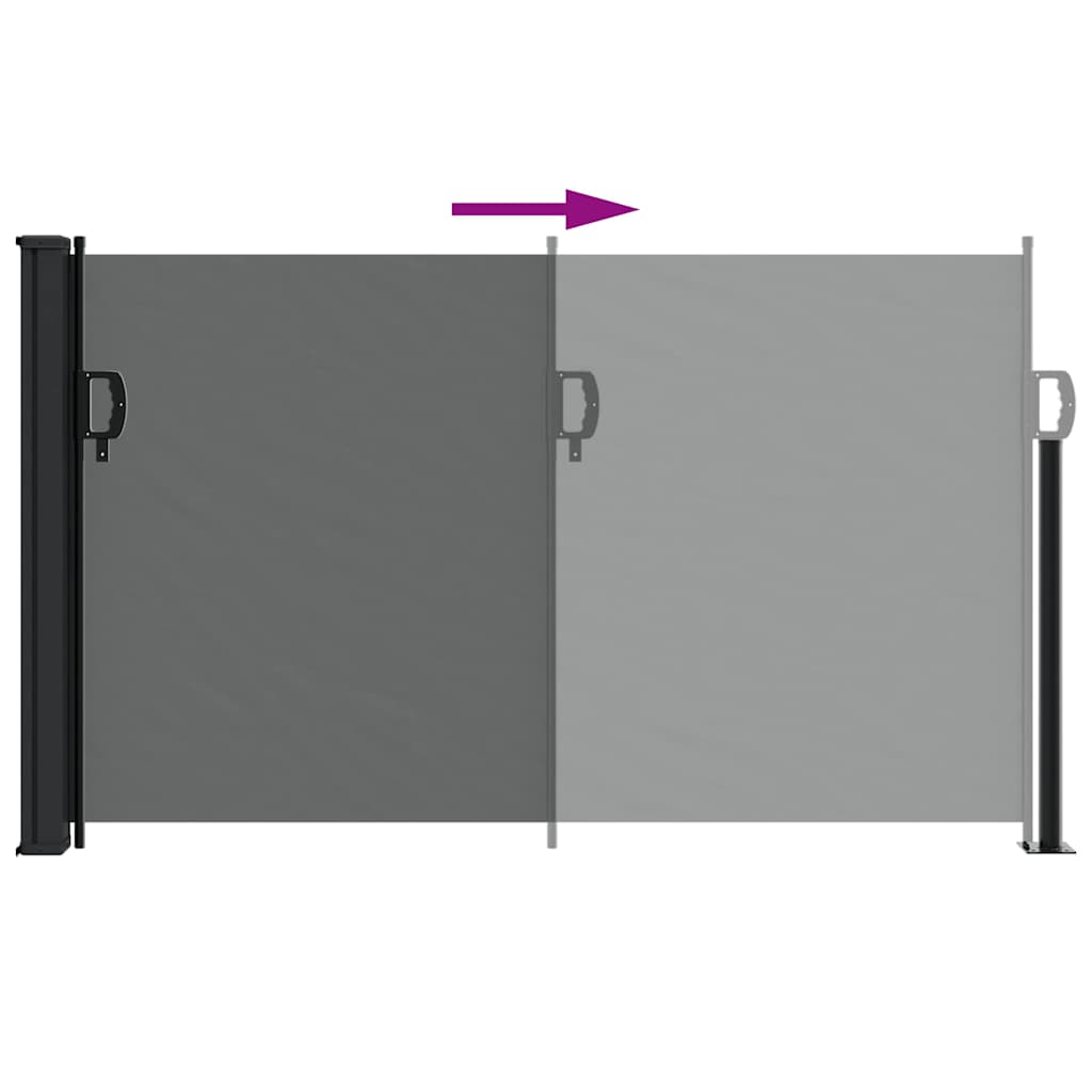 Seitenmarkise Ausziehbar Schwarz 100x300 cm