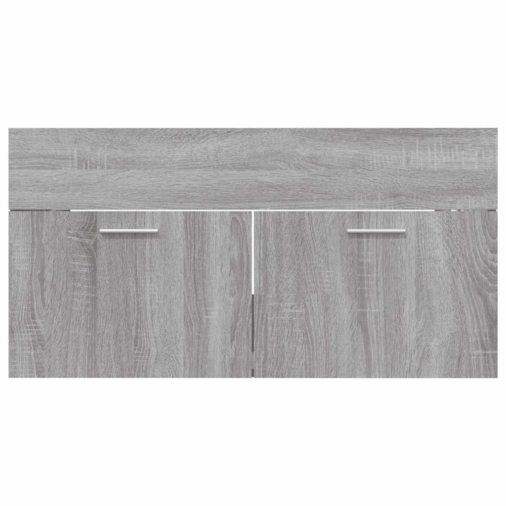 2-tlg. Badmöbel-Set Weiß Holzwerkstoff