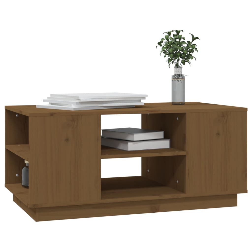 Couchtisch 90x49x40,5 cm Massivholz Kiefer