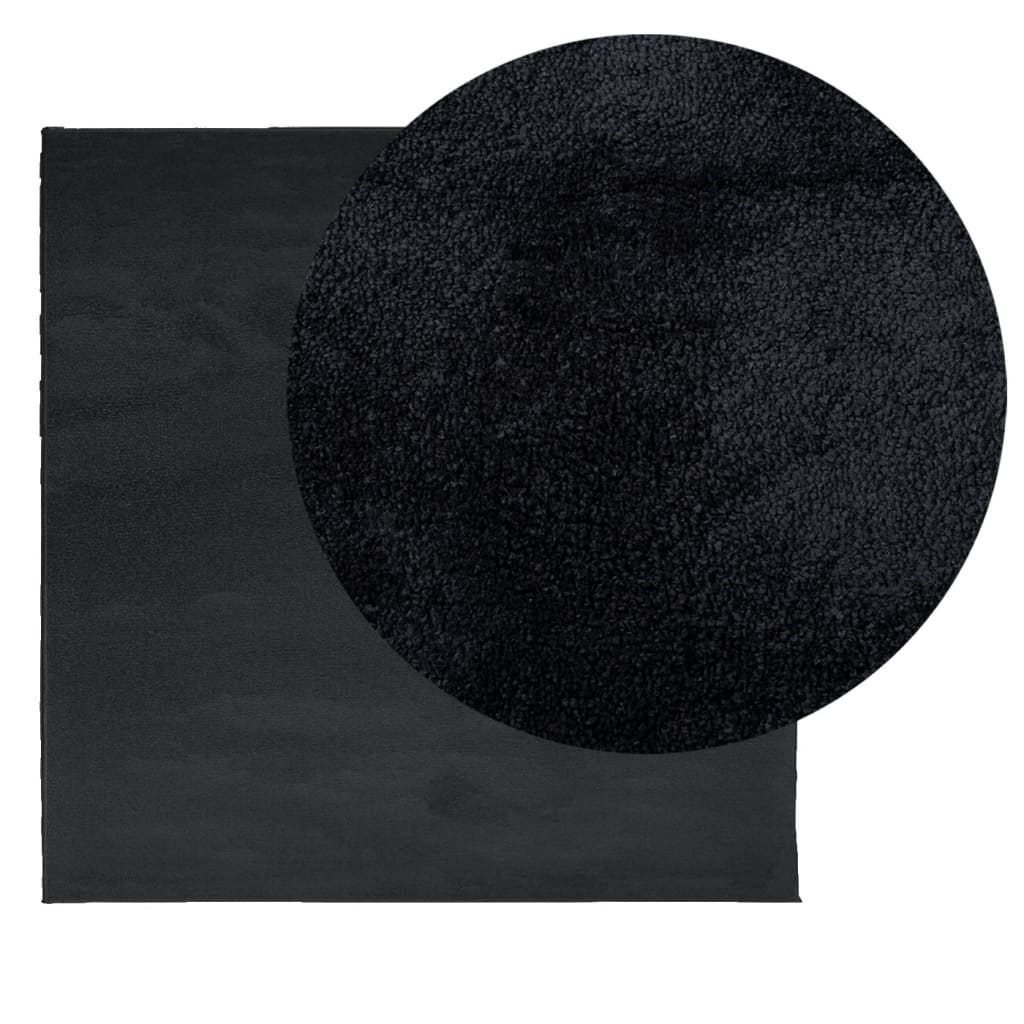 Teppich OVIEDO Kurzflor Anthrazit 120x120 cm