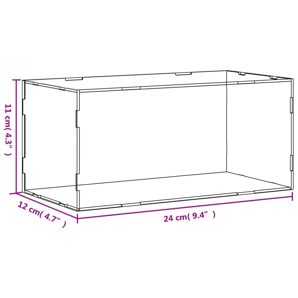 Displaybox Transparent 14x14x22 cm Acryl