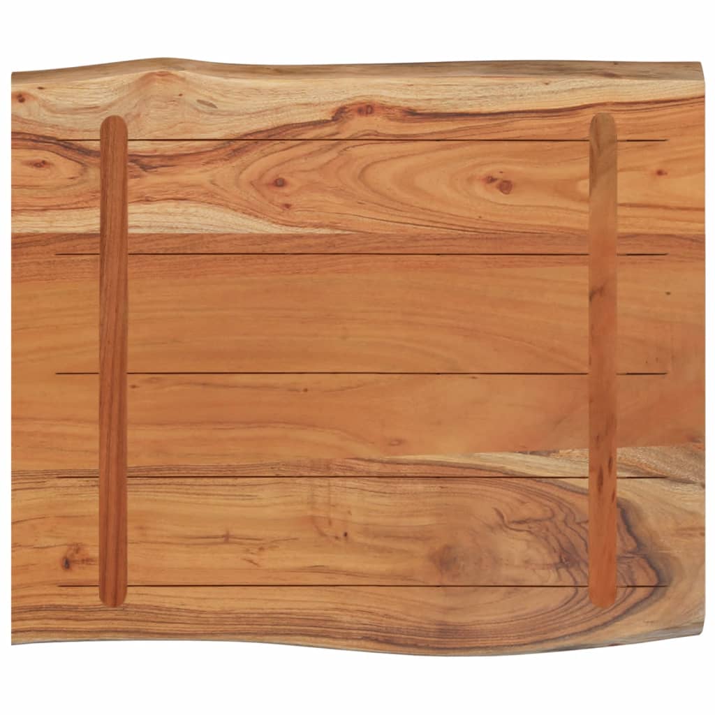 Tischplatte 40x40x2,5 cm Rechteckig Massivholz Akazie Baumkante