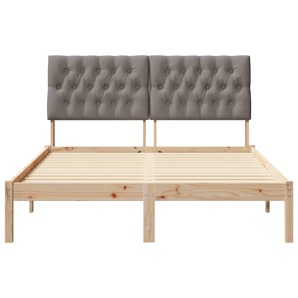 Bettgestell mit gepolstertem Kopfteil Braun 200 x 200 cm