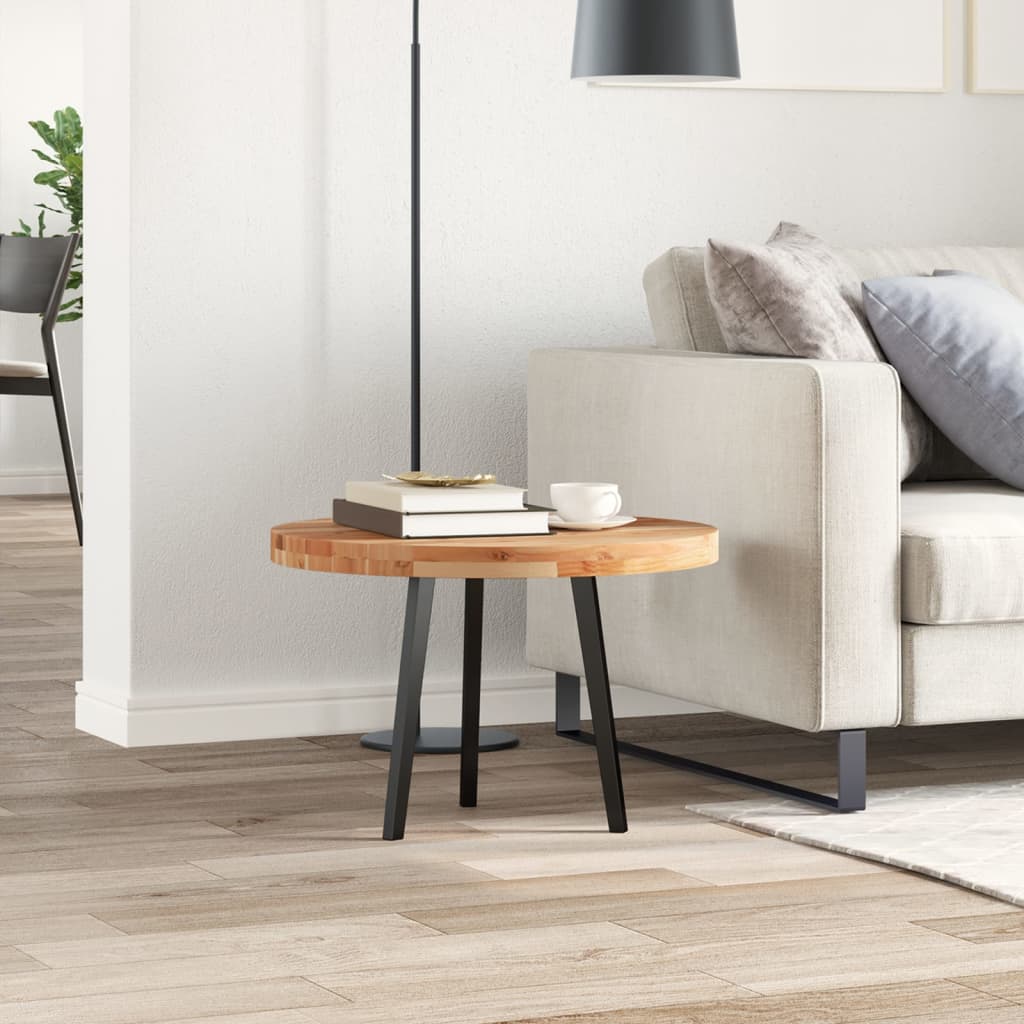 Tischplatte Rund Ø40x2 cm Massivholz Akazie