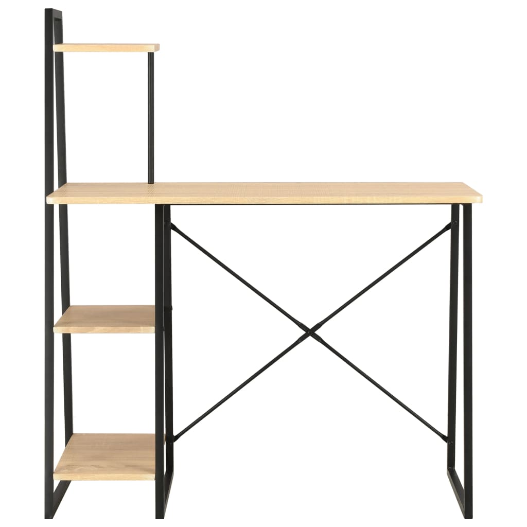 Schreibtisch mit Regaleinheit Weiß 102×50×117 cm