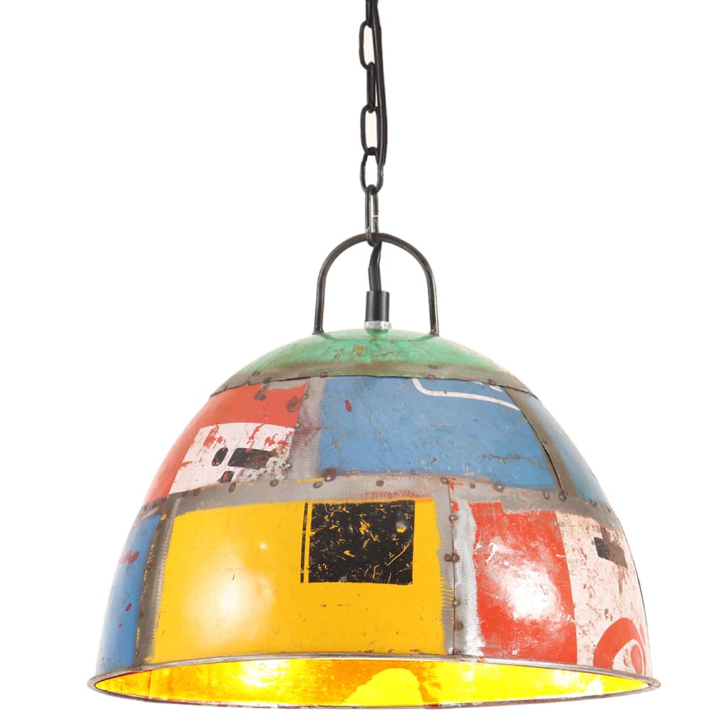 Hängelampe Vintage Industriestil 25 W Silbern Rund 31 cm E27
