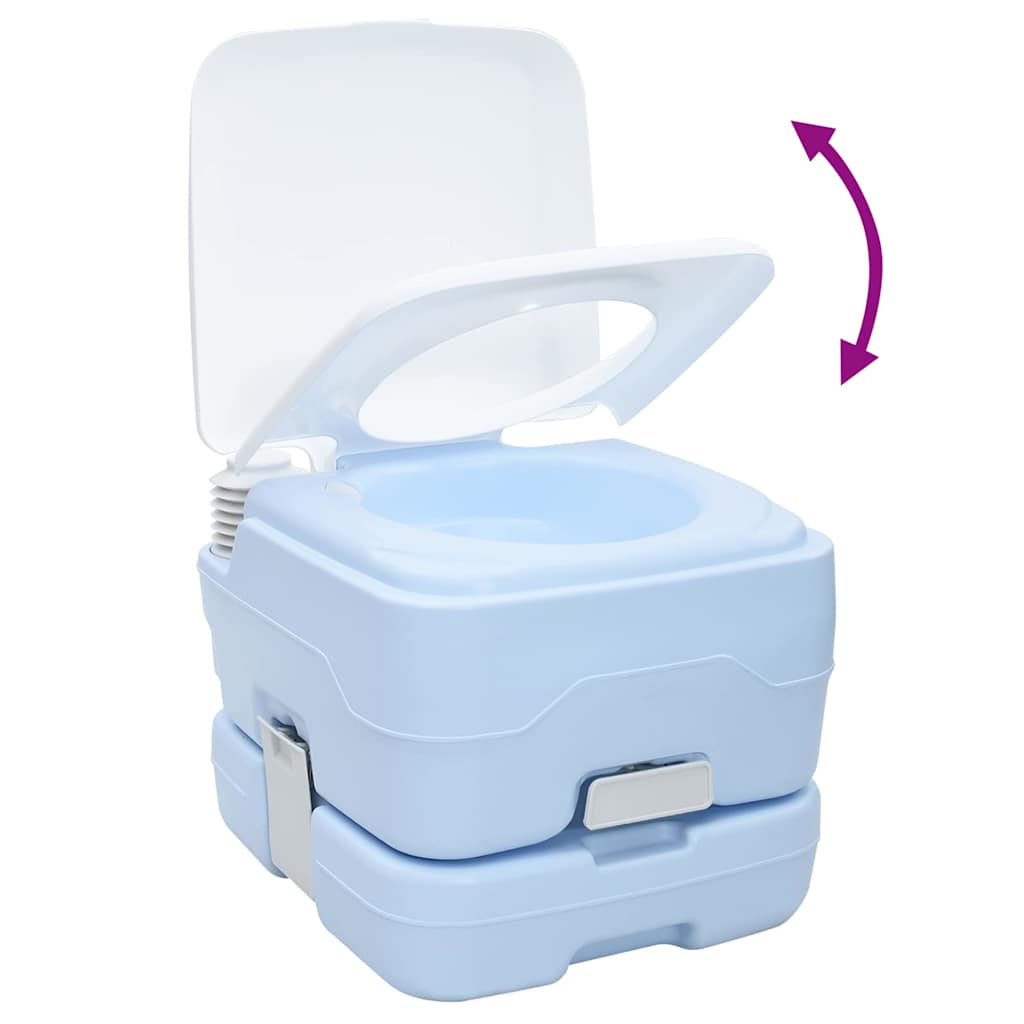 Camping-Toilette Grau und Weiß 41,5 x 36,5 x 30 cm Polyethylen
