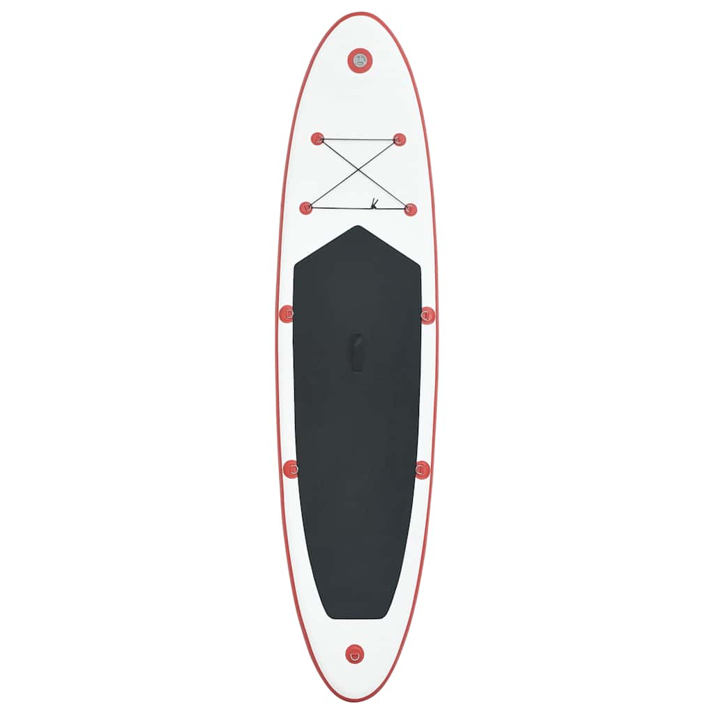 Stand Up Paddle Board SUP Aufblasbar Rot und Weiß