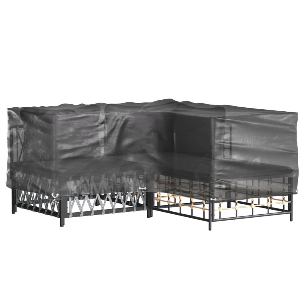 Gartenmöbel-Abdeckungen 2 Stk. L-Form 12 Ösen 250x250x90 cm