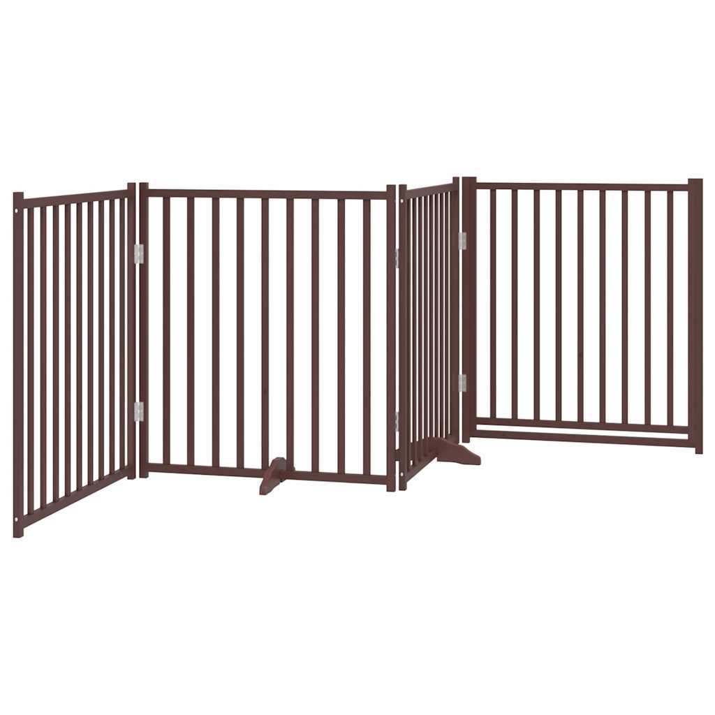 3-tlg. Hundetor Faltbar 150 cm Massivholz Tanne