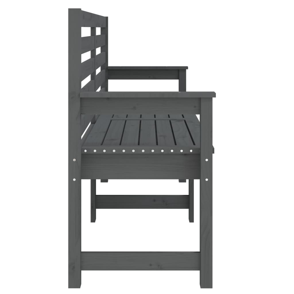 Gartenbank Grau 109x48x91,5 cm Massivholz Kiefer