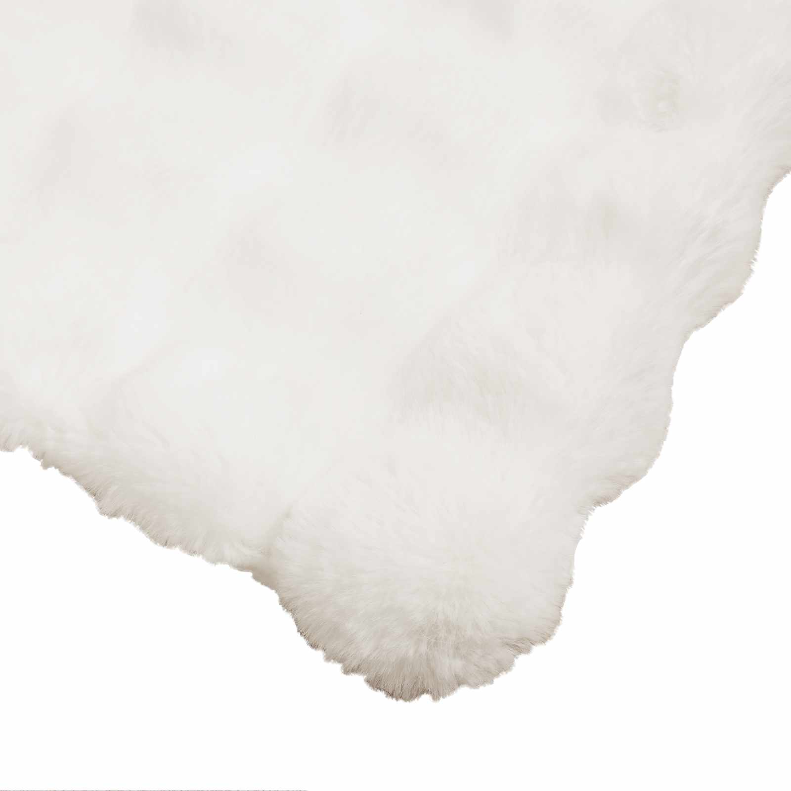 Rutschfeste Decke aus Kunstkaninchenfell Olite Beige Polyester